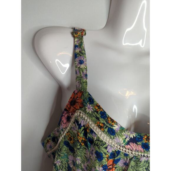 Wild Fable Women Floral Tiered Mini Dress Multicolor XL NWT Boho Coastal Prairie - Picture 5 of 9